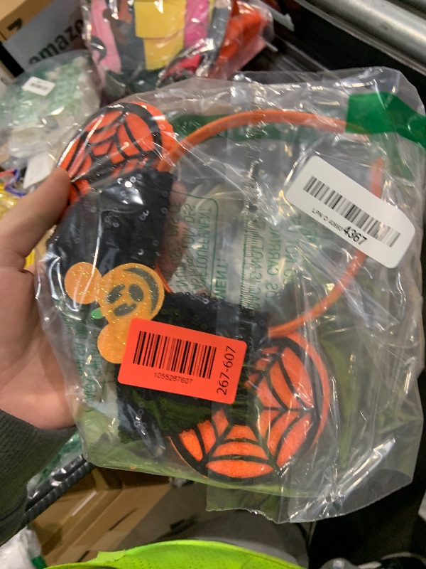 Photo 1 of RAZKO Minnie Ears Headband in Halloween-Spider, Rose Gold, Iridescent & Silver Blue Rainbow Mouse Ears, One Size Fits All