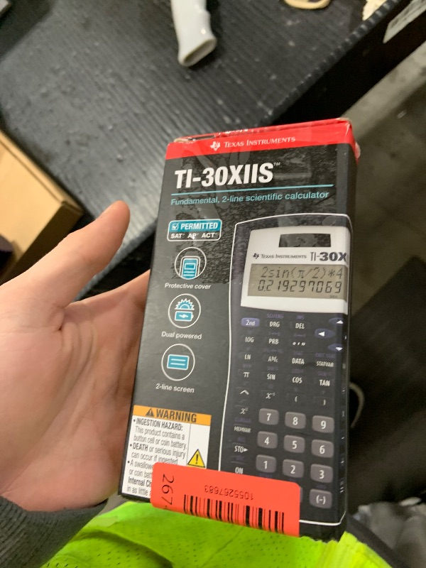 Photo 1 of Texas Instruments TI-30XIIS Scientific Calculator, Black with Blue Accents