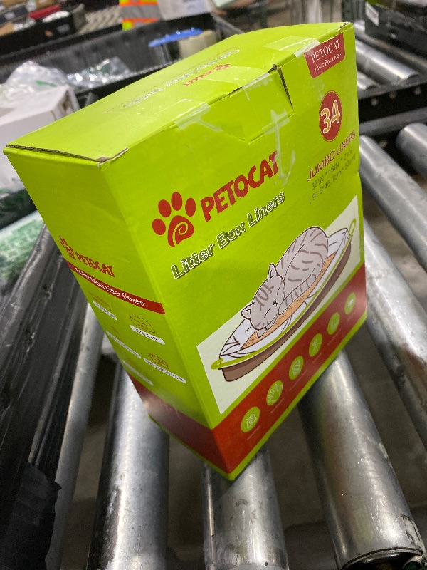 Photo 1 of Litter Box Liners, 34 Count Jumbo Cat Litter Pan liners, Drawstring Litter Liner Bags For Litter Box, Easy Clean Up Thick Large Kitty Litter Liner XL, Eco Friendly Pet Cat Supplies(36" x 19")
