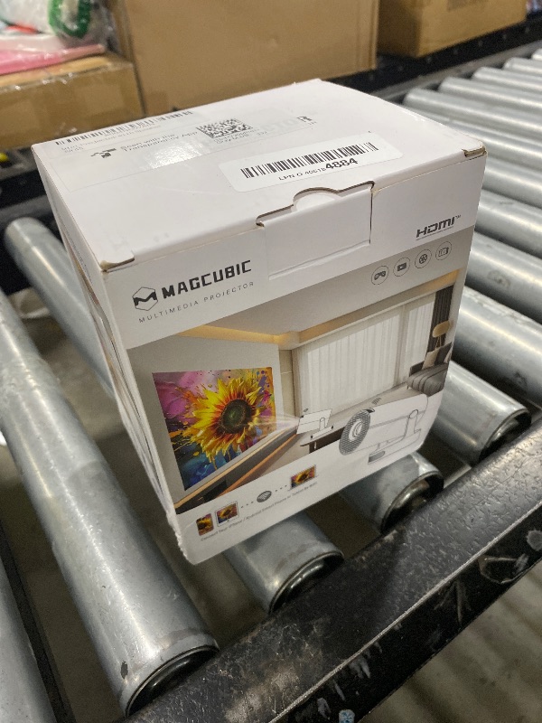 Photo 1 of Magcubic Mini Projector with WiFi 6 and Bluetooth 5.4, Portable Projector 4K support, 5w Soundbase Speaker, Auto Vertical Keystone 180°Rotatable Smart Proyector for Movie Home Outdoor HY300Pro+ (Grey)