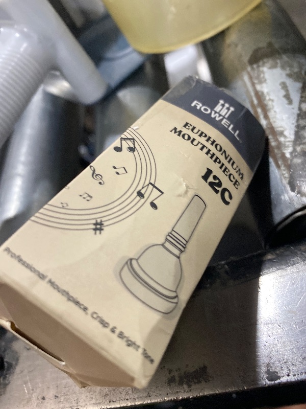 Photo 1 of ROWELL 12C Trombone Mouthpiece Silver Plated with Vacuum Packing Fits Small Bore Trombones, Alto Trombone, Ideal for Beginner, Student