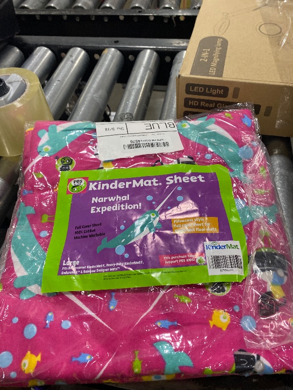 Photo 1 of KinderMat Sheets PBS Kids - Full Nap Mat Washable Cover, Special Edition - Narwhal Expedition - Large, 50" x 26.5", Great for Daycare & Family Households, Cover ONLY