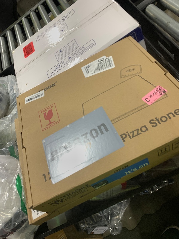 Photo 1 of Unicook Pizza Stone for Oven and Grill, 12 inch Square Bread Baking Stone, Cordierite Baking Pan, Thermal Shock Resistant, Making Crispy Crust Pizzas, Bread, Cookie and More