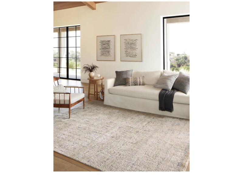 Photo 1 of Loloi Amber Lewis Alie Collection ALE-02 Sand/Sky 7'-10'' x 10', .13'' Pile Height, Area Rug