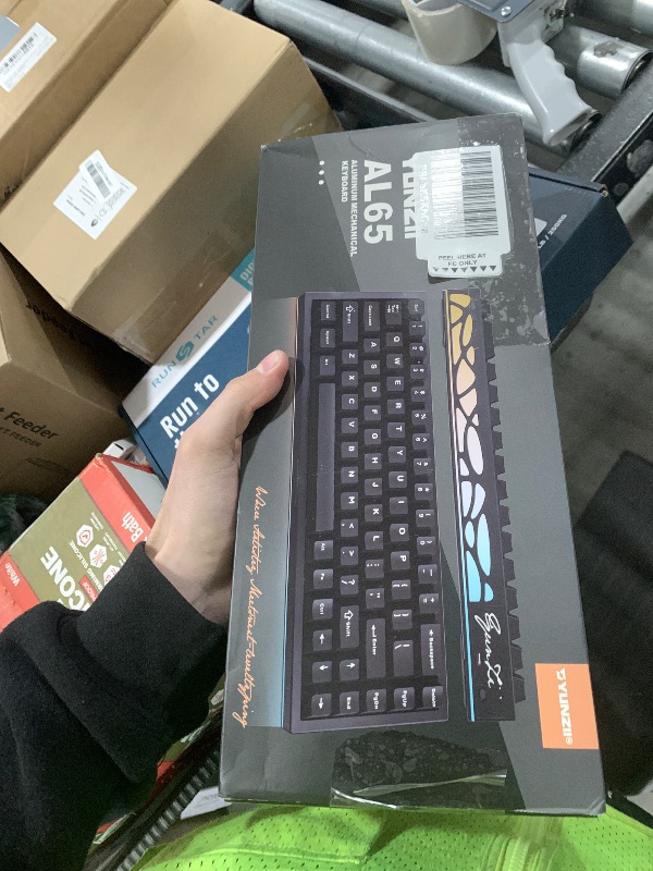 Photo 1 of YUNZII AL65 Wireless Mechanical Keyboard, Full Aluminum CNC,Support QMK/VIA Software Gasket Structure,60% Hot Swappable with RGB Backlit BT/2.4G/USB-C for Mac/Windows(Black, Gateron Zero)