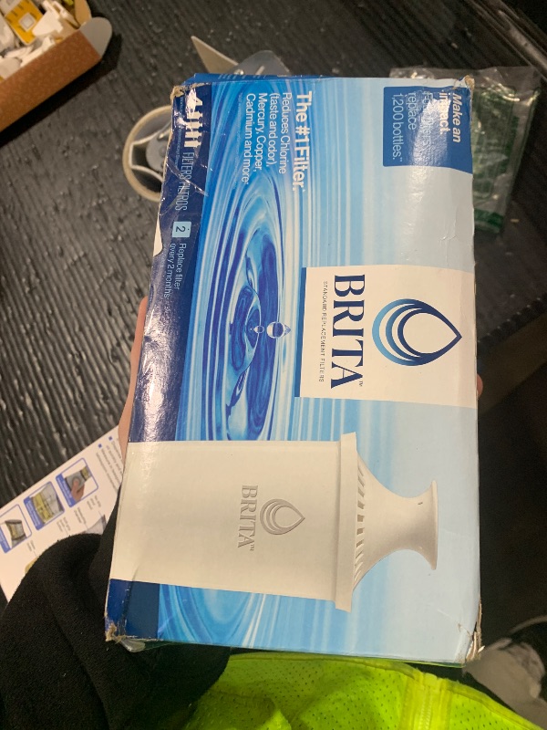 Photo 1 of Brita Standard Water Filter for Pitchers and Dispensers, BPA-Free, Reduces Copper, Cadmium and Mercury Impurities, Lasts Two Months or 40 Gallons, Includes 4 Filters for Pitchers1055269739
