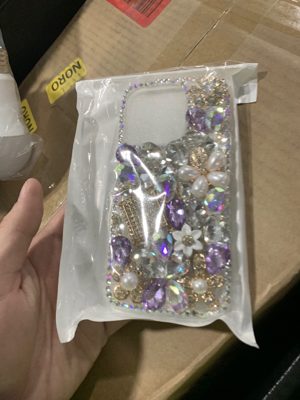 Photo 1 of MOSEZA Compatible with iPhone 15 Pro Bling Glitter Case Luxury Cute Sparkle Rhinestone Diamond Girly Protective Phone Cover Case for Women Girl