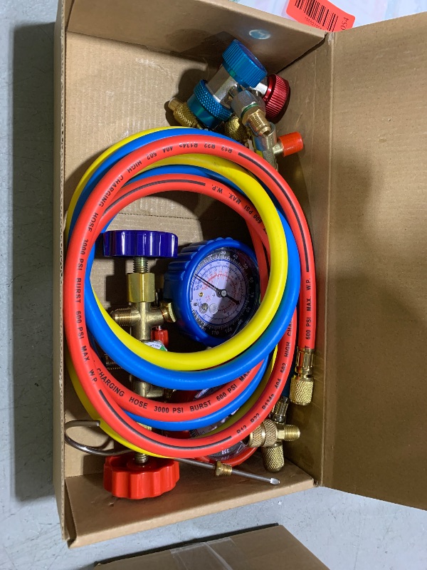 Photo 1 of VTG VOGTEN 4.5 CFM AC Vacuum Pump and Gauge Set,for Mini Split/HVAC/Auto Systems,Manifold Gauge Kit Compatible with R134a R12 R22 R502,Includes R134a Can Tap,R410a Adapters