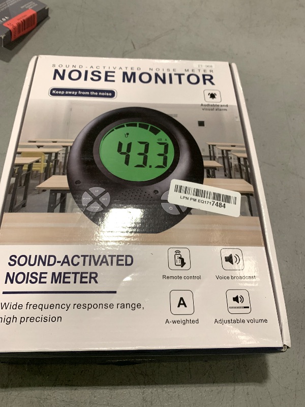 Photo 1 of SWAREY Digital Decibel Meter with DIY Voice Warning Function, Wall Hanging Sound Level Meter 35dB to 135dB with Alarm Quiet Please, Sound Level Meter for Schools Hospitals Temples Libraries Theaters