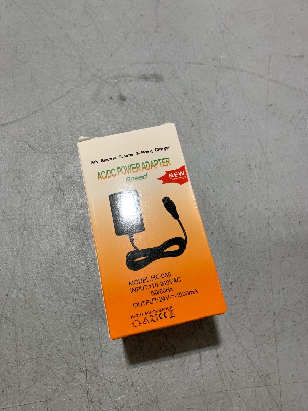 Photo 1 of 24V Electric Scooter 3-Prong Charger, for MX350 Dirt Bike Charger Scooter, MX400 Dir t Rocket, E300, E200, E100, Dirt Quad, Pocket Mod, Moped, Motorcycle, 24V Scooter Battery Charger