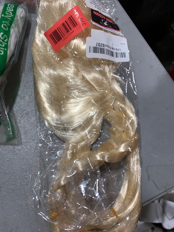 Photo 1 of NOVELTY GIANT WWW.NOVELTYGIANT.COM Blonde Inga Cowgirl Pigtails Halloween Costume Wig Small Yellow