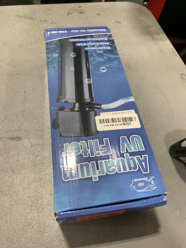 Photo 1 of Aquarium Filter for 40-150 Gallon Tank, U-V Fish Tank Green Clean Machine Submersible Powerful Pump Canister Filter 400GPH for Pond Turtle Tank Saltwater Freshwater Crystal Clear Green Killing