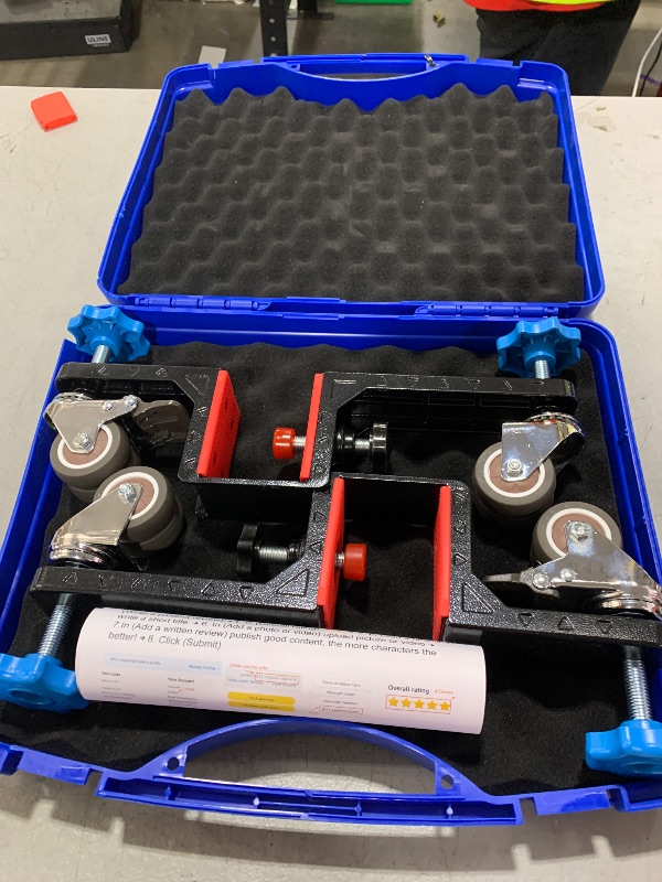 Photo 1 of Dolly Kit with Wheels - Interior Door Install Tools for Most Pre-Hung or Slab Doors, Plywood Dolly Protect Your Back Commercial & Residential Use (Black)
