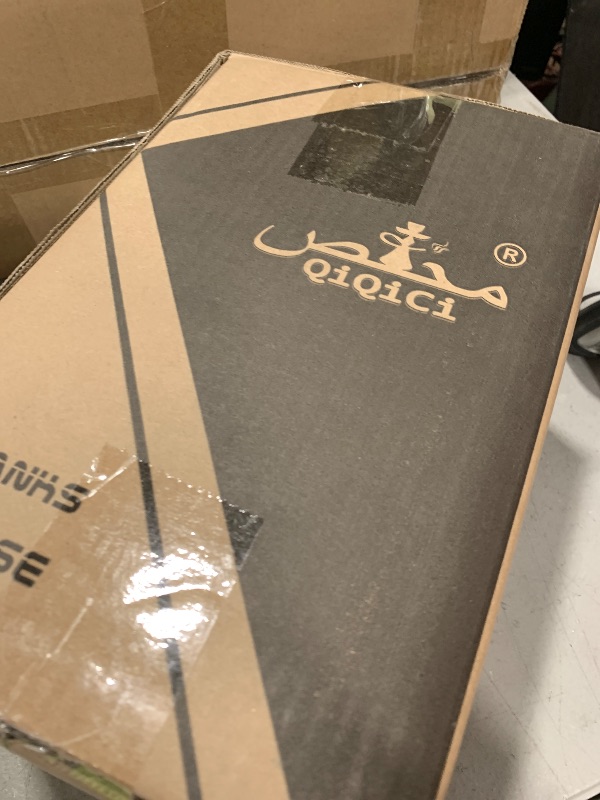 Photo 1 of QiQiCi Modern 2 Hose Acrylic Bubble Hookah – Complete Shisha Hookah Set, Magical Remote LED Lights, and Travel Case for an Enhanced Experience