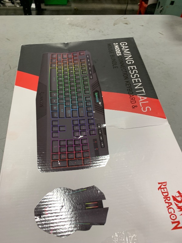 Photo 1 of Redragon S101M-KS Gaming Keyboard and Mouse Wireless with Tri-Mode, RGB Keyboard and 4800 DPI Gaming Mouse, 10 Independent Multimedia Keys for Wins, PC, Computer, Wireless S101 Ideal for Gamer