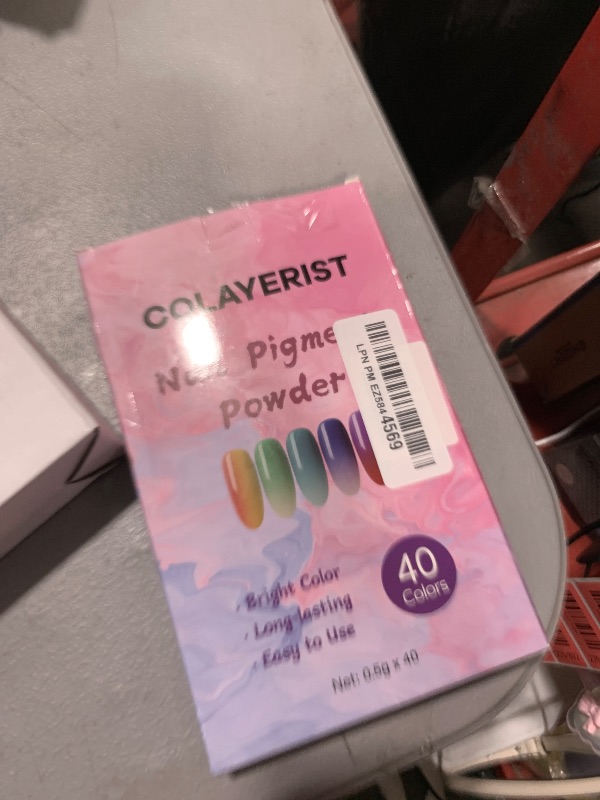 Photo 1 of COLAYERIST 40 Colors Nail Pigment Powder for Nails, Professional Nail Pigment Powder Palette with Neon Shades for Gradient, Ombre & Bold Manicure, Nail Art Supplies for Home and Salon DIY