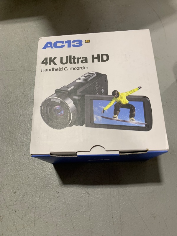 Photo 1 of Camcorder Video Camera 4K Ultra HD 80MP Vlogging Camera for YouTube 18X Digital Zoom Camcorder 3.0" IPS Screen Video Recorder with External Mic, Controller, 2 Batteries and 64GB SD Card