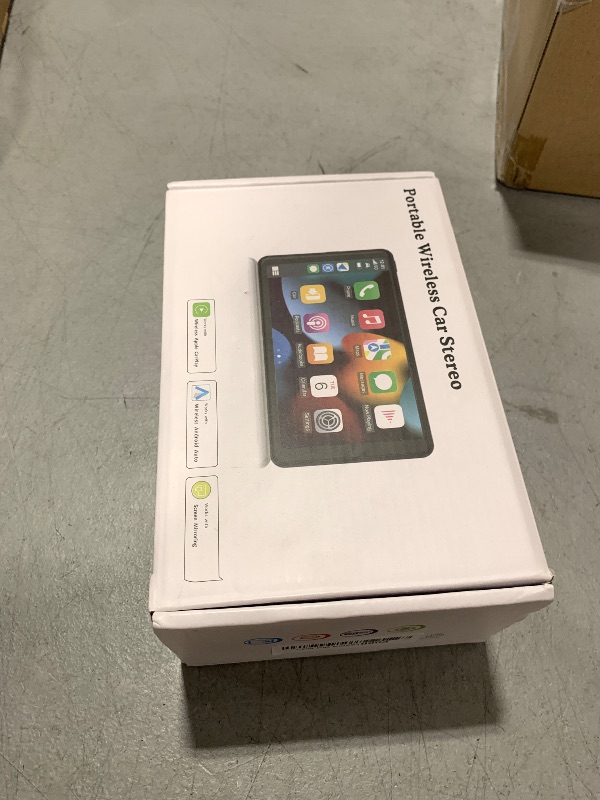 Photo 1 of Portable Wireless with Apple CarPlay and Android Auto Screen for Car, 7" HD Touch Screen Car Stereo with Mirror Link, Bluetooth 5.2, Backup Camera, AUX,FM Transmitter for All Vehicle