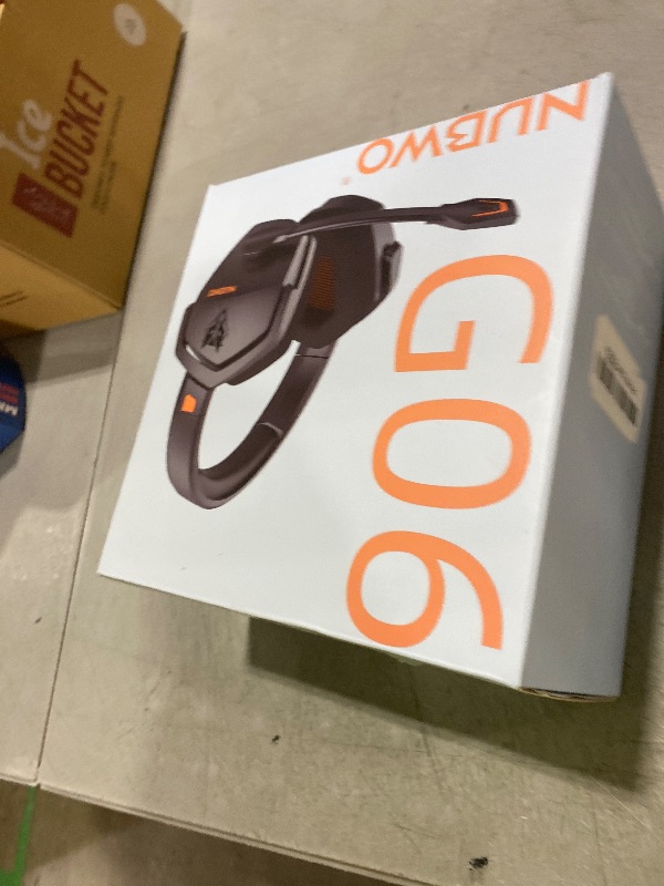Photo 1 of NUBWO Wireless Gaming Headset with Mic for Ps5 Ps4 PC, Zero Interference, 100-Hour Battery All-Day Play, 23ms Sync? for Fortnite & Call of Duty/FPS Gamers, Triple Mode All Devices Compatible - Orange