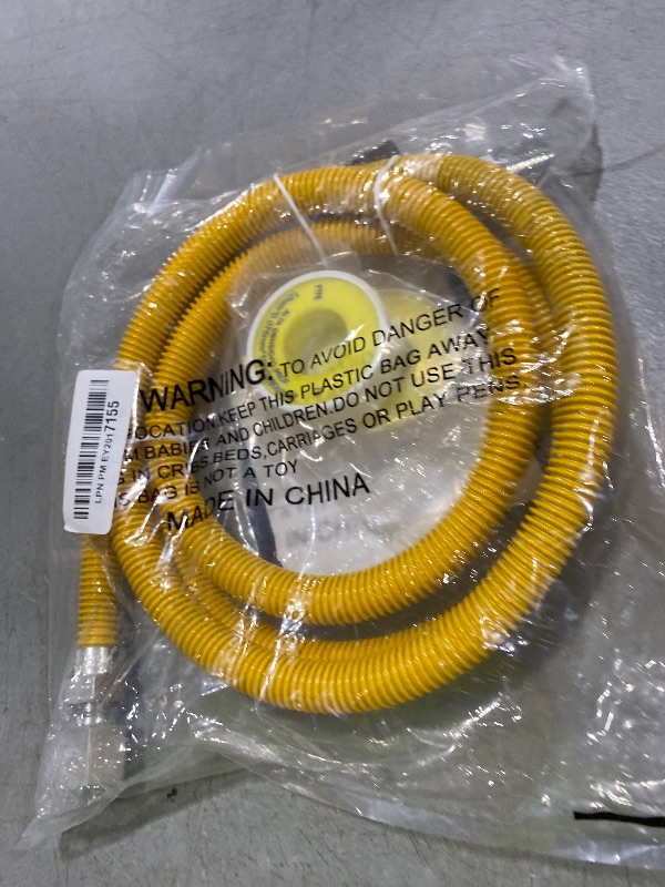 Photo 1 of 72" Flexible Gas Line Hose,Appliance Gas Line with Connector 1/2" MIP 1/2"FIP Fitting OD(1/2" ID) Gas Range Connector Kit for Stove,Gas Stove,Dryer,Water Heater By MIFLUS
