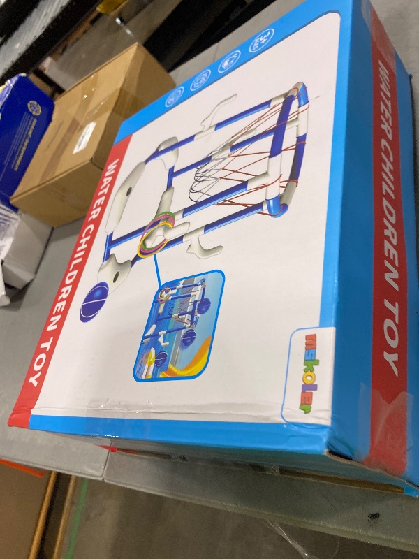 Photo 1 of MSKOLER 2 in 1 Pool Basketball Hoop Game for Kids Ages 3 4 5 6 7 Year Old, Floating Pool Toys with 4 Balls, Tossing Game, Summer Outdoor Swimming Water Play, Cool Party Gifts for Kids Adults Age 3-12
