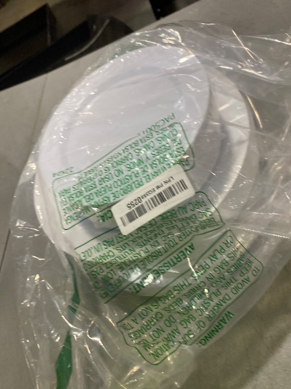 Photo 1 of BESTSTAR 200PCS White Plastic Plates Set, 100 10.25 inch Dinner Plate and 100 7.5 inch Dessert Plates, Premium Disposable Plates for Party, Wedding