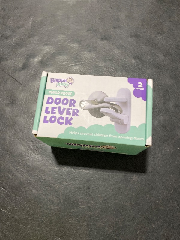 Photo 1 of Door Lever Lock (2 Pack) – Prevents Toddlers from Opening Doors – Easy One-Hand Operation for Adults – Durable ABS with 3M Adhesive Backing – No Tools Needed for Install