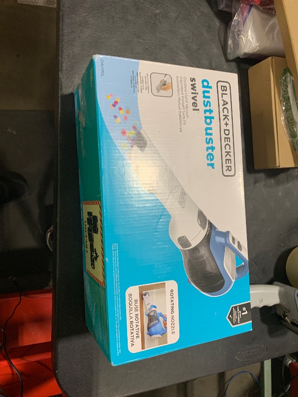 Photo 1 of BLACK+DECKER dustbuster AdvancedClean Cordless Handheld Vacuum, Compact Home and Car Vacuum with Crevice Tool (CHV1410L)