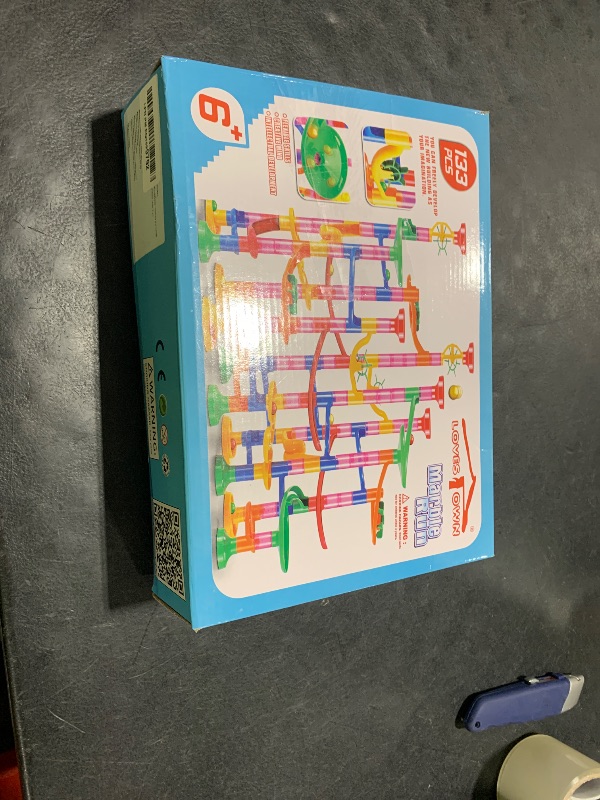Photo 1 of LovesTown Marble Run Toys, 133PCS Educational Construction Maze Block Toy Set with Plastic Marbles for Kids and Parent-Child Game, STEM Gifts for Boys and Girls