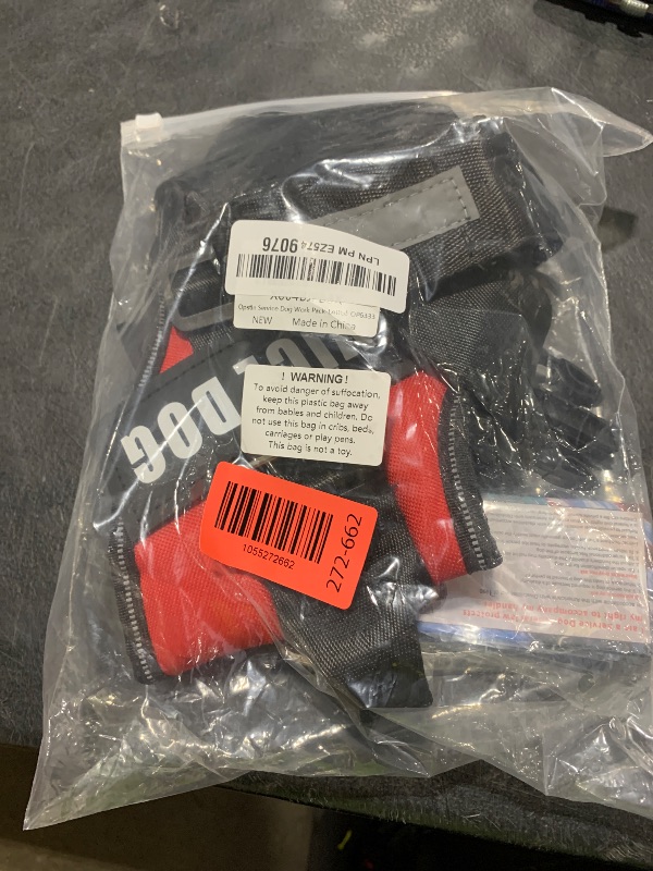 Photo 1 of Opstin Service Dog Vest, ID Tag + 50 ADA Information Cards, Service Dog Harness in Sizes X Small to XX Large, Ruggedized Metal Tag, 2-Sided Service Animal Information Cards, ESA Accessory Set Large
