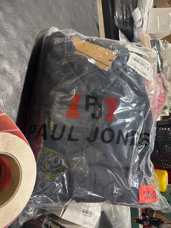 Photo 1 of PJ PAUL JONES 2 Piece Suit for Men Two Button Retro Blazer Wool Blend Tweed Herringbone Suit Jacket Pants Navy Blue