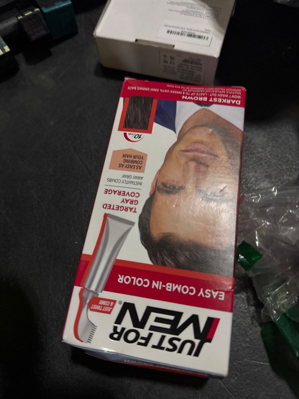 Photo 1 of Just For Men Easy Comb-In Color, Gray Hair Coloring for Men with Comb Applicator, Darkest Brown, A-50