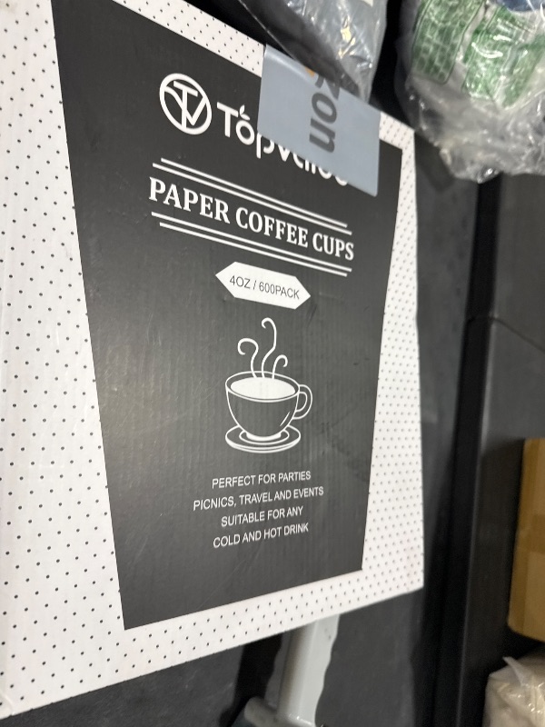 Photo 1 of TV TOPVALUE 600 Pack 4 oz Paper Cups, Small Disposable Coffee Cups, Paper Espresso Cups, Hot/Cold Drinking Cups for Party, Picnic, Travel and Events