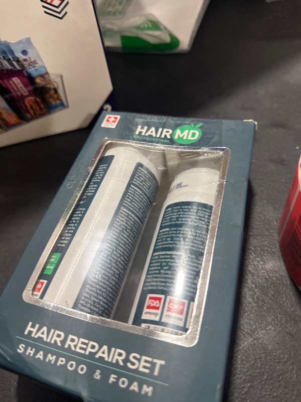 Photo 1 of HairMD Transplant Hair Regrowth Set - 250ml Regenerating Shampoo, 150ml Repair Foam with Biotin, Keratin, Saw Palmetto for All Hair Types