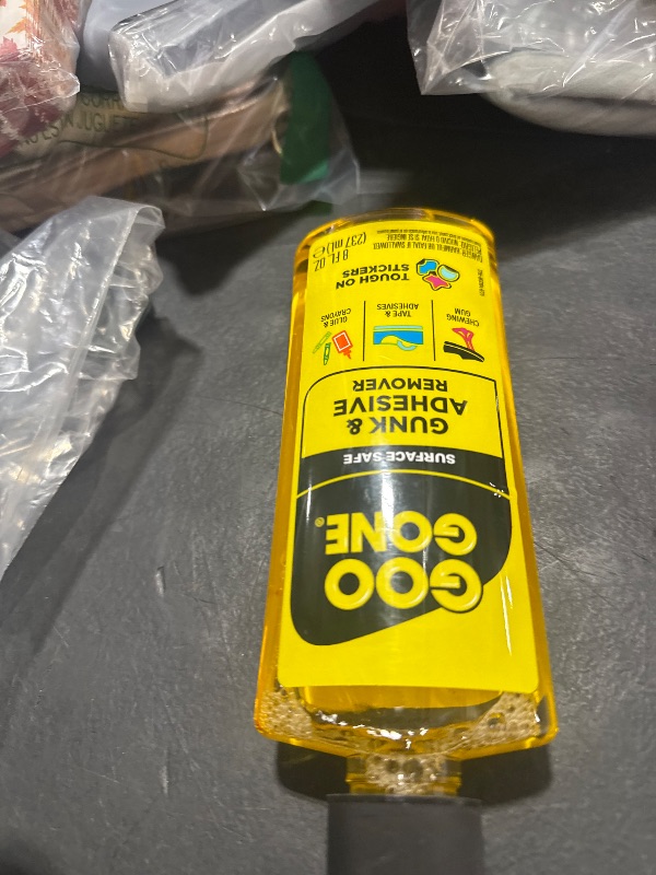 Photo 1 of Goo Gone Gunk and Adhesive Remover - Safely and Easily Removes Stickers, Tape Residue, Decals, Grease, Chewing Gum, Crayons and Glue from Surfaces - Trusted Formula for Quick and Easy Removal