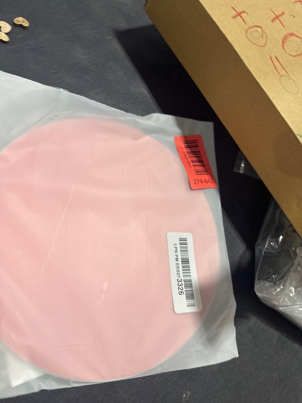 Photo 1 of HONKID Metal Aluminum Mouse Pad, Thin Hard Mousepad, Double Sided Waterproof Fast and Accurate Control Mousepad for Laptop, Computer and PC, Office, 7.87 * 7.87 Round Pink