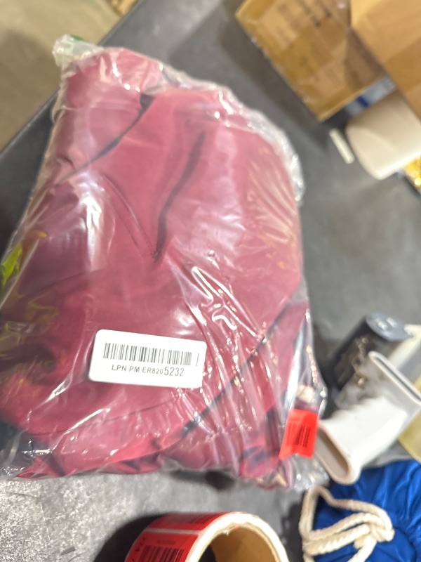 Photo 1 of SaphiRose Women's Water-Resistant Trench Coat Double-Breasted Long Peacoat with Removable Hood(Burgundy Medium)