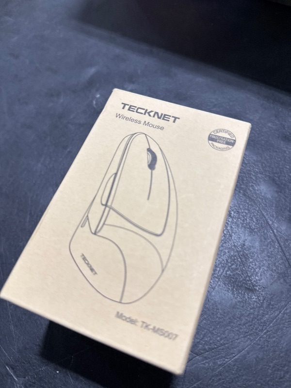 Photo 1 of TECKNET Ergonomic Mouse, Wireless Bluetooth Vertical Mouse, 4800 DPI Optical Tracking, 6 Adjustable DPI, Quiet Clicks, 2.4GHz with USB A Receiver, 12 Months Battery, 6 Buttons, Wide Compatibility