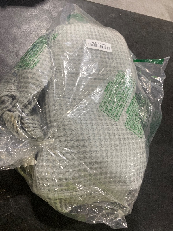 Photo 1 of 100% Egyptian Cotton Waffle Weave Throw Blanket for Bed Couch Sofa Home Decor, Soft Lightweight Bed & Couch Blanket for All Seasons (Light Grey - Twin Size - 66 * 90")