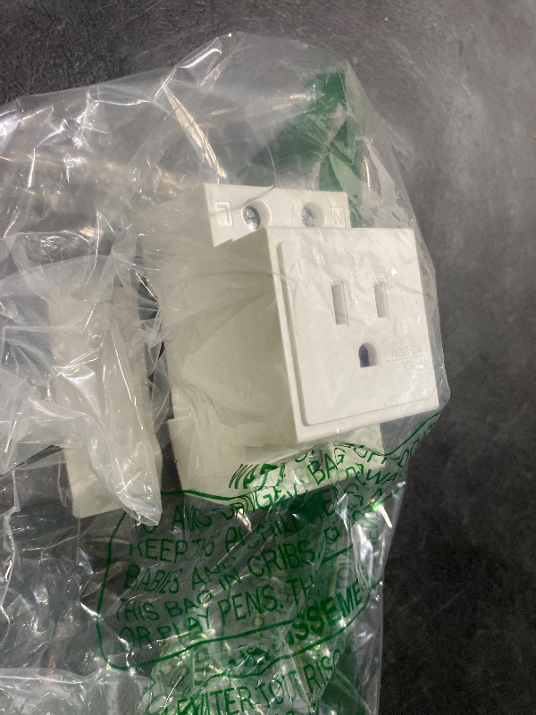 Photo 1 of DIN Rail Socket, DIN Rail Mount Modular Power Socket Single AC Outlet, Built in Protective Outlet for Distribution Panel, DIN Rail Mounted Receptacle (US