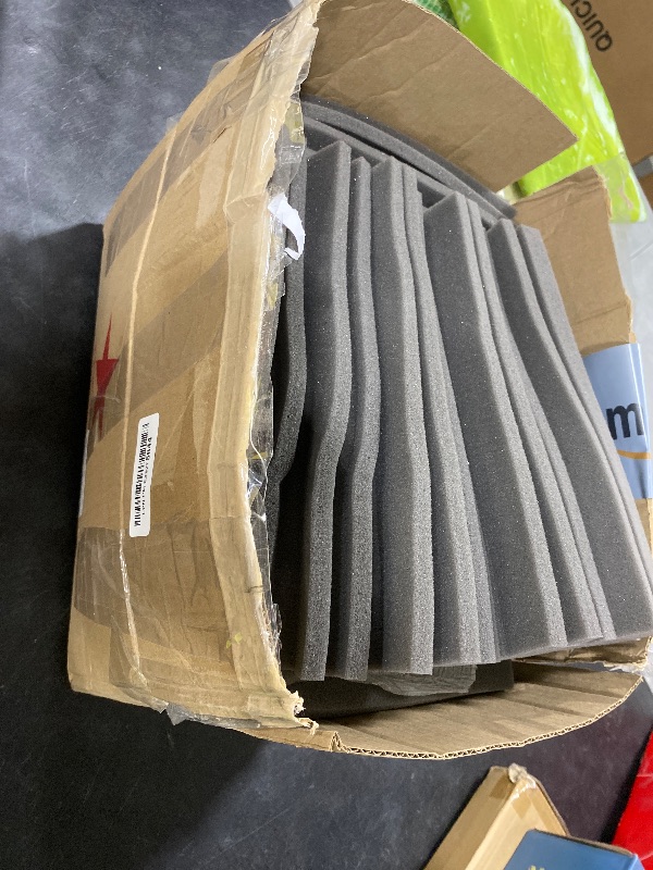 Photo 1 of 36 Pack Self-Adhesive Sound Proof Foam Panels,12 X 12 X 2 inches Acoustic Foam,High Resilience Sound Proofing Padding for Wall,Sound Absorbing Panels Suitable for Home,Studio - Gray