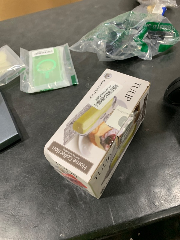 Photo 1 of 7'' Glass Butter Dish with Lid - Elegant Countertop Butter Container Holds,Clear Butter Keeper for Home Kitchen Decor,Dishwasher Safe