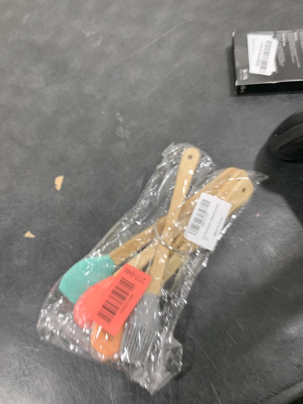 Photo 1 of 5 Piece Silicone Spatula,Mini Rubber Spatula Wooden Handle,Heat Resistant Silicone Spatula Set,Kitchen Utensils Non-Stick For Baking,Cooking And Mixing