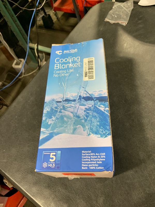 Photo 1 of Elegear Revolutionary Cooling Blanket Twin, Absorbs Heat to Keep Body Cool for Night Sweats, Arc-Chill Cool 3.0 Fiber Q-Max>0.5 for Hot Sleepers, Lightweight Summer Cold Blankets for Sleeping, Grey