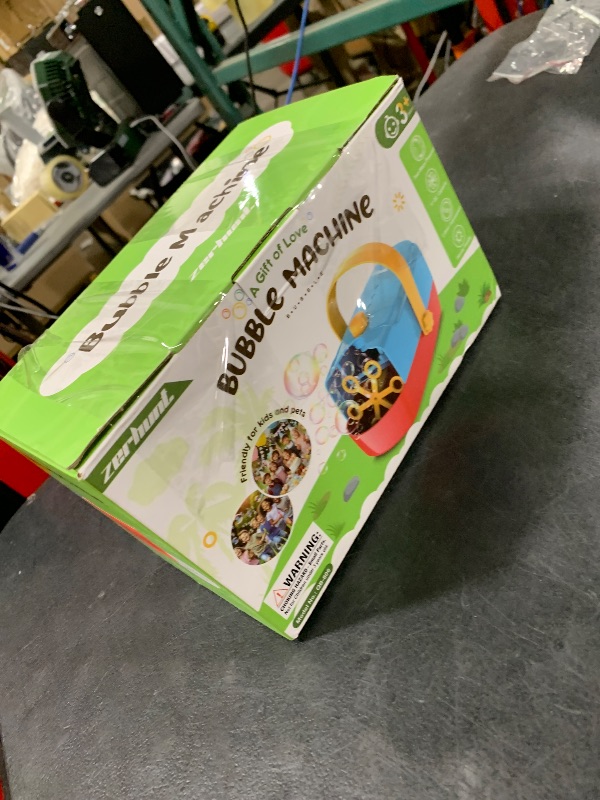 Photo 1 of Bubble Machine Durable Automatic Bubble Blower, 18000+ Big Bubbles Per Minute Bubbles for Kids Toddlers Bubble Maker Operated by Plugin or Batteries Bubble Toys for Indoor Outdoor Birthday Party