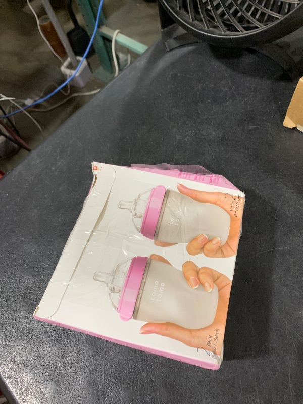 Photo 1 of Comotomo Natural Feel Bundle - 2 Items (Pink, 5oz + 8oz)