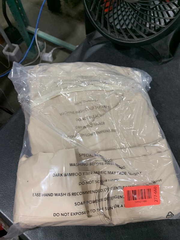 Photo 1 of LBRO2M Cooling Bed Sheet 100% Viscose Derived from Bamboo Sheet Set Queen Size 6 Piece,16" Deep Pocket, 1800 TC Sheet Super Soft Silky Smooth,Breathable Cool (Queen Beige)