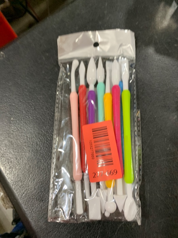 Photo 1 of 9pcs Plastic Fondant Sculpture Pen Tools, Cake Decorating Hand Tools, Pottery Sculpting Modeling Tools for Cake Flower Sculpture