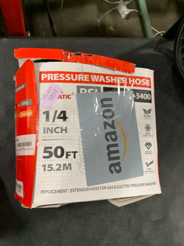 Photo 1 of YAMATIC Pressure Washer Hose 50FT 1/4" M22 Brass Fitting Kink Resistant Power Washer Hose Replacement for Ryobi, Troy Bilt, Greenworks, CRAFTSMAN and more M22 Thread Pressure Washers, 3200 PSI