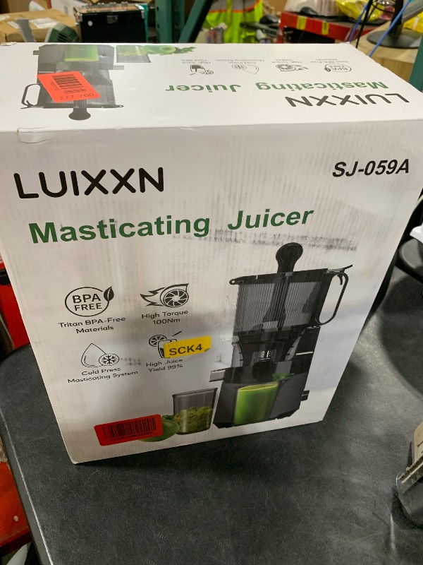 Photo 1 of Cold Press Juicer, 5.3" Wide Feed Chute Juice Extractor Machine with 400W, High Juice Yield, Slow Masticating Juicer for Whole Vegetables & Fruits, Deep Grey
